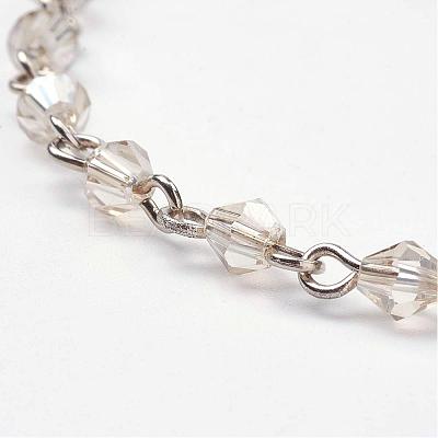 Handmade Electroplate Glass Beads Chains AJEW-JB00285-1