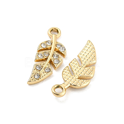 UV Plating Alloy Rhinestone Pendants PALLOY-D026-12G-1