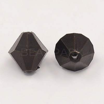Faceted Bicone Transparent Acrylic Beads DBB8mm10-1