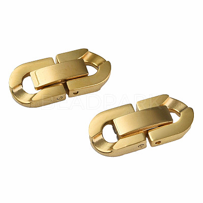 304 Stainless Steel Fold Over Clasps X-STAS-N087-48B-02G-1