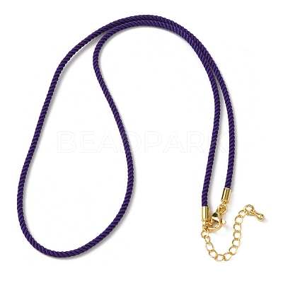 2MM Round Nylon Milan Cord Necklace Makings MAK-F038-C06-G-1