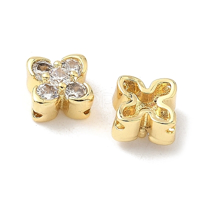 Brass Micro Pave Cubic Zirconia Beads KK-Z120-16G-1