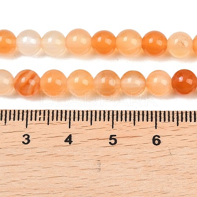 Natural Carnelian Beads Strands G-N0006-6mm-17-1