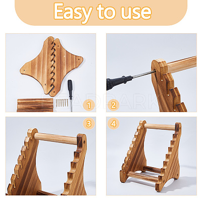 Wood Sword Display Riser Stands ODIS-WH0030-249-1