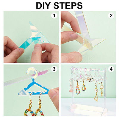 1 Set Acrylic Earring Display Stands EDIS-PH0001-34-1