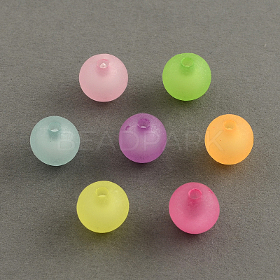 Frosted Acrylic Beads FACR-Q006-12mm-M-1