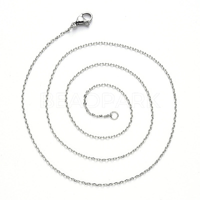Non-Tarnish 304 Stainless Steel Cable Chain Necklace NJEW-S420-008C-P-1