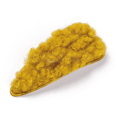 Faux Fur Imitation Lambs Wool Snap Hair Clips X-PHAR-P004-02-1