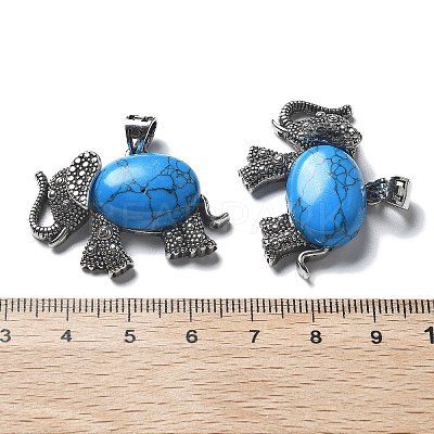 Dyed Synthetic Turquoise Pendant G-H083-02AS-01-1