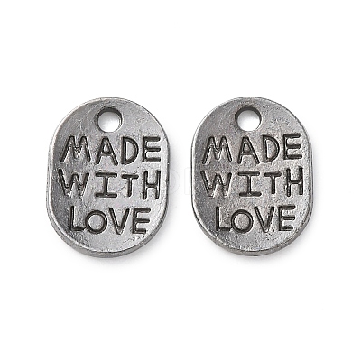 Tibetan Style Alloy Oval Charms LS-TIBEP-Q035-08B-NR-1