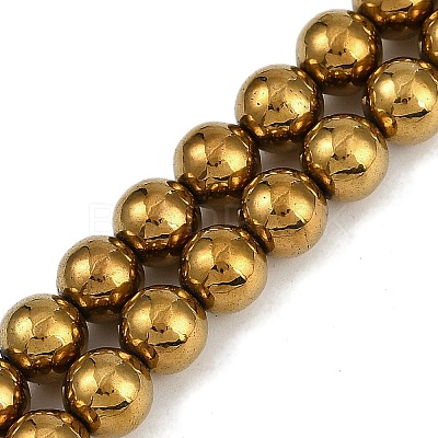 Electroplated Synthetic Magnetic Hematite Beads Strands G-G174-L01-05-1