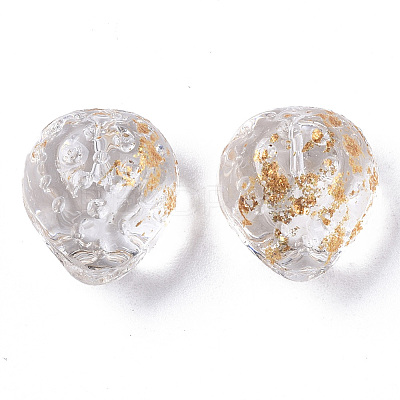 Transparent Spray Painted Glass Beads LS-GLAA-R215-01-B09-1