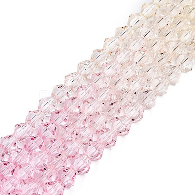 Gradient Color Baking Paint Glass Bead Strands DGLA-A039-T2mm-A01-1