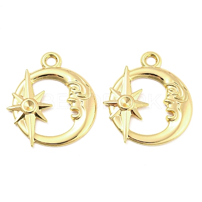 Brass Pendant Rhinestone Settings KK-L208-39G-1