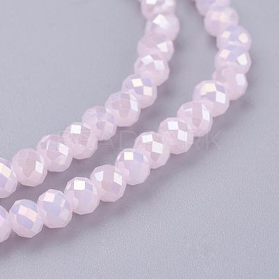 Electroplate Glass Bead Strands GLAA-F001-3x2mm-34L-1