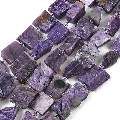 Natural Charoite Beads Strands G-D101-B17-1