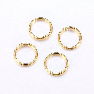 304 Stainless Steel Open Jump Rings STAS-O098-01G-05-1