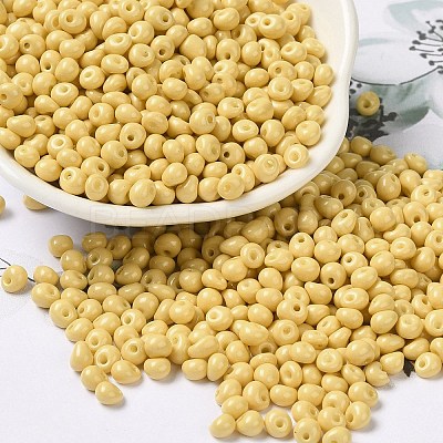 6/0 Opaque Baking Paint Glass Seed Beads X1-SEED-M012-02A-07-1
