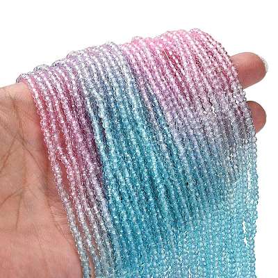 Transparent Painted Glass Beads Strands DGLA-A034-T1mm-A22-1