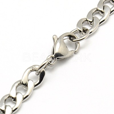 Tarnish Resistant 304 Stainless Steel Curb Chain/Twisted Chain Bracelet Making STAS-A028-B122P-1