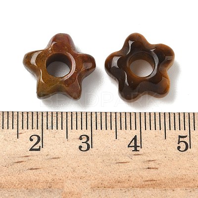 Natural Tiger Eye European Beads G-C252-02D-1