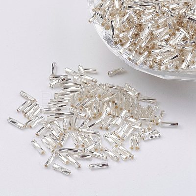 Glass Twisted Bugle Beads SEED-E002-6mm-821#-1