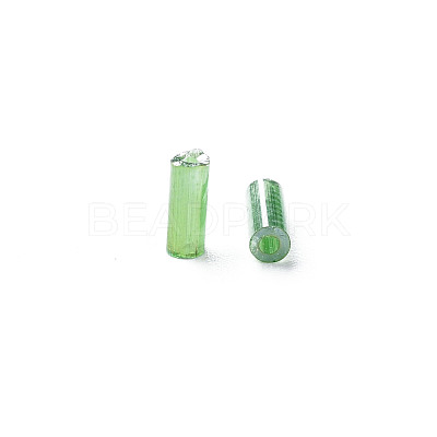 Transparent Colours Luster Glass Bugle Beads SEED-N005-001-A07-1