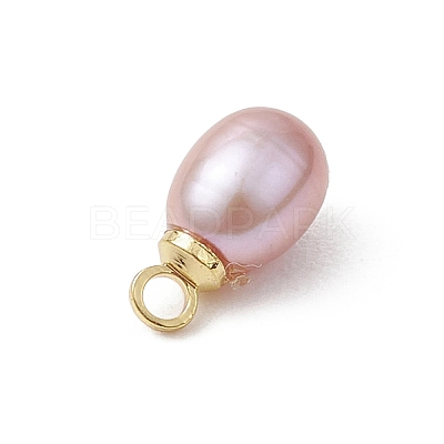 Natural Cultured Freshwater Pearl Rice Charms PALLOY-JF05124-1