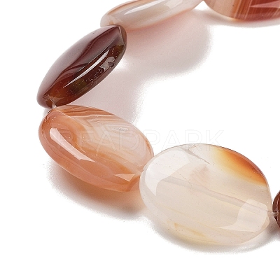 Natural Striped Agate/Banded Agate Beads Strands G-Z061-C09-04-1