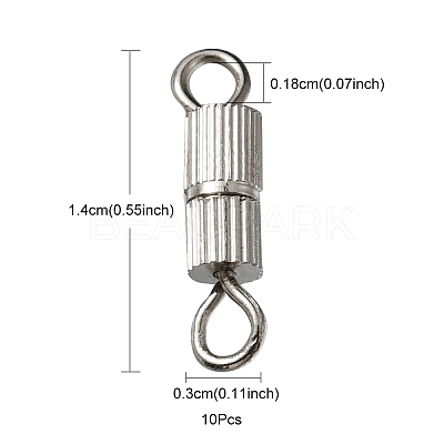 20 Sets Brass Screw Clasps IFIN-YW0001-57P-1