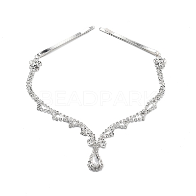 Alloy Rhinestone Hair Chain OHAR-M044-01S-1