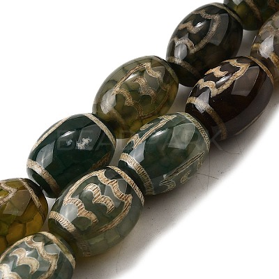 Tibetan Style dZi Beads Strands G-S389-A05-1