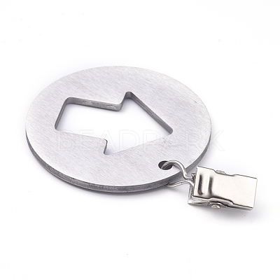 430 Stainless Steel Arrowhead Shaped Table Cover Tablecloth Weights STAS-WH0015-07P-1