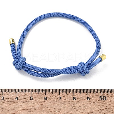 Adjustable Nylon Round Milan Cord Slider Bracelet Making FB-H001-01G-01-1