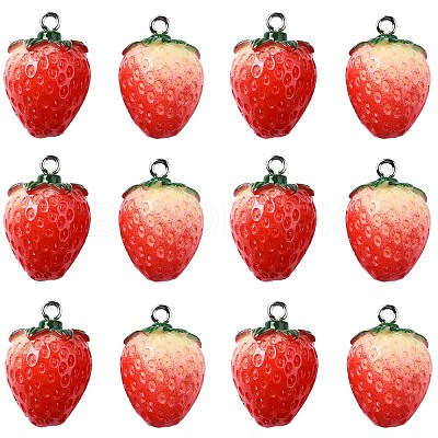 24Pcs Opaque Resin Pendants RESI-SC0002-98-1