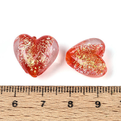 Handmade Foil Lampwork Beads Strands FOIL-T008-08A-1