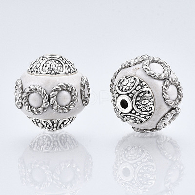 Round Handmade Indonesia Beads IPDL-R396-05-1
