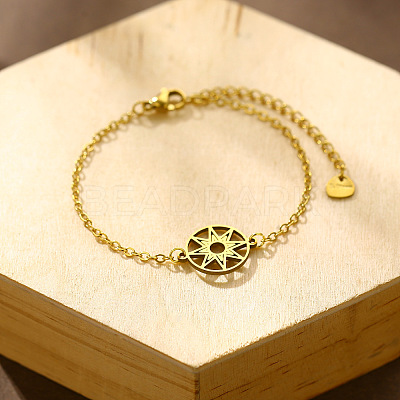 304 Stainless Steel Star Link Bracelets WGF13C4-02-1