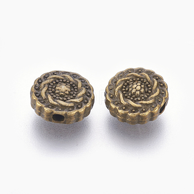Tibetan Style Alloy Beads TIBEB-R022-AB-LF-1