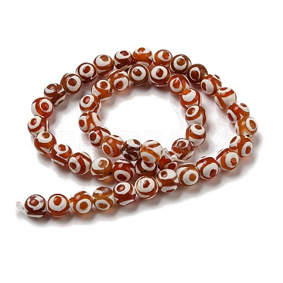 Tibetan Style dZi Beads Strands G-P526-D04-01-1