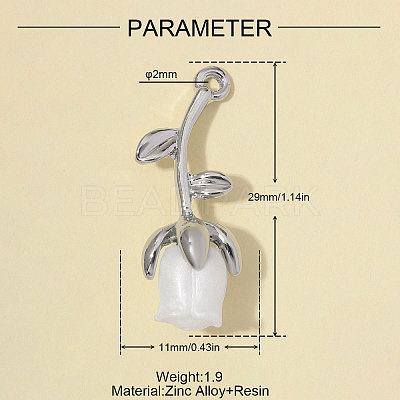 Zinc Alloy with Resin Pendants RE-OY001-12P-1