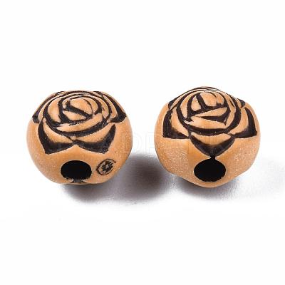 Imitation Wood Acrylic Beads SACR-S031-05-1