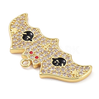 Rack Plating Brass Cubic Zirconia Pendants KK-D031-09G-02-1