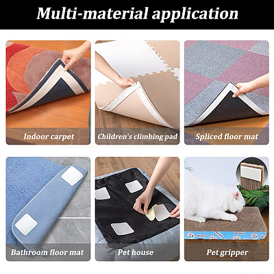 AHADEMAKER 16Pcs 2 Colors PU Self Adhesive Non Slip Carpet Stickers FIND-GA0005-64-1