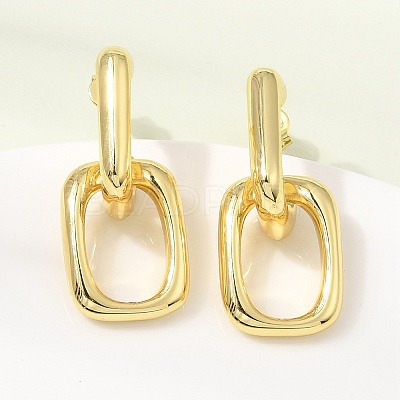 Brass Stud Dangle Earrings KK-CBAB173-01G-1
