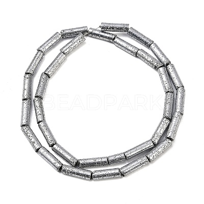 Electroplated Natural Lava Rock Beads Strands G-K388-03B-03-1