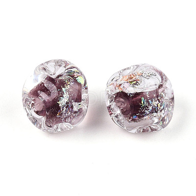 Handmade Foil Lampwork Beads FOIL-T007-01B-1