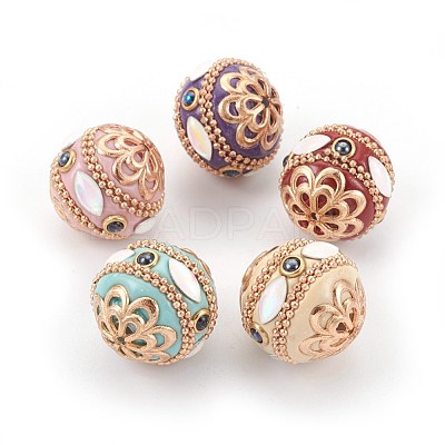 Handmade Indonesia Beads IPDL-E012-09-1