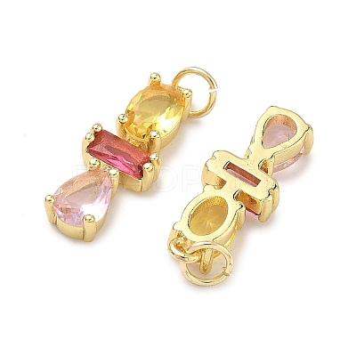 Brass Micro Pave Cubic Zirconia Pendants KK-H259-12B-G01-1