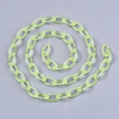 Handmade Transparent ABS Plastic Cable Chains X-KY-S166-001G-1